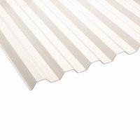Non-Branded Corrugated PVCu Sheet Clear 3.05 x 1.09m Pack of 10