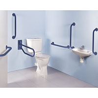 Non-Branded Doc M Disabled WC Pack Blue Grab Rails