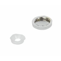 Non-Branded Domed Plastic Cap Chrome 15mm Pack of 200