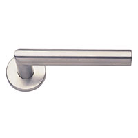 Non-Branded Door Handle Mitred Satin Stainless Steel