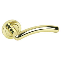 Non-Branded Door Handle Roxia Polished Brass