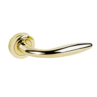 Non-Branded Door Handle Soft Polished Brass