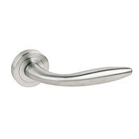 Non-Branded Door Handle Soft Satin Chrome Plated