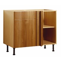 Non-Branded Drawerline Corner Base Gullwing Walnut 1000mm