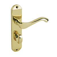 Non-Branded Eclipse Cadenza WC Door Handle Polished Brass