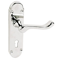 Non-Branded Eclipse Lock Door Handle Chromaxe Polished Chrome