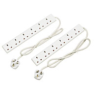 Non-Branded Extension Lead 6G 1m Pack of 2
