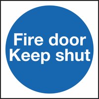 Non-Branded Fire Door Keep Shut Sign
