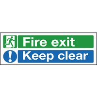 Non-Branded Fire Exit Keep Clear Sign