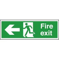 Non-Branded Fire Exit Left Sign
