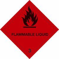 Non-Branded Flammable Liquid Warning Diamond Pack of 10
