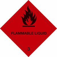 Non-Branded Flammable Liquid Warning Diamond Pack of 10