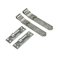Non-Branded Gate Hinge Pr Cranked Spelter Galvanised 50x470x165mm