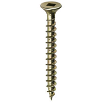 Non-Branded Goldscrew Square Head Countersunk 4 x 25mm Pack of 200