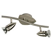 Non-Branded GU10 Adjustable Spotlight 2 Bar Matt Chrome