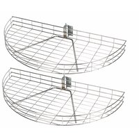 Non-Branded Half-Carousel Unit 2-Tier Chrome