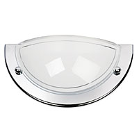 Non-Branded Half Flush Wall Light Chrome 60W