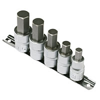 Non-Branded Hex Socket Set andfrac12;andquot; 5Pc Drive