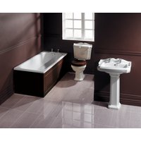 Non-Branded Lane Bathroom Suite White / Mahogany / Chrome