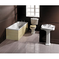 Lane Bathroom Suite White / Maple / Chrome