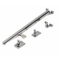Non-Branded Locking Timber Window Casement Stay Chrome Pack of 2