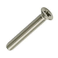 Non-Branded Machine Screws Countersunk A2 Stainless Steel M4 andtimes; 8mm Pack of 50