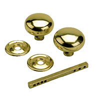 Non-Branded Mortice Knob Polished Brass 50mm