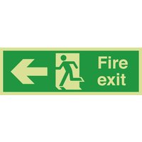 Non-Branded Nite Glo Fire Exit Left Sign