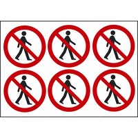 Non-Branded No Entry Sign Pack of 30