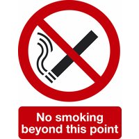 Non-Branded No Smoking Beyond This Point Sign