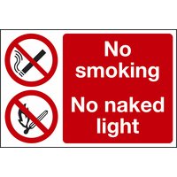 Non-Branded No Smoking No Naked Light Sign