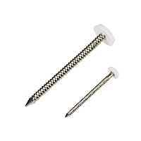 Non-Branded Plastic Headed Nails White 40 x 2.0mm Pack of 250