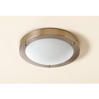 Portal Brushed Chrome Bathroom Ceiling Light G24