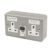 Non-Branded Power Breaker 2G RCD Skt Metal Clad