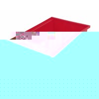 Non-Branded Red Containers 350 x 205 x 132 Pack of 10