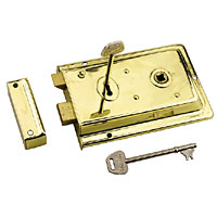 Non-Branded Rim Sash Lock Brass