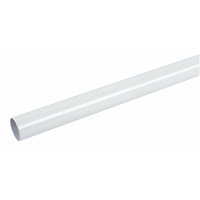 Non-Branded Round Wardrobe Rail White 1219 x 25mm Pack of 4