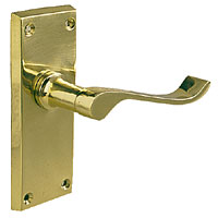 Non-Branded Short Backplate Door Handle Victorian Scroll