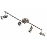 Non-Branded Shot 4 Bar Halogen Spotlight Brushed Chrome