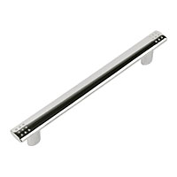 Non-Branded Slimline Dimple Handle Bright Chrome 128mm Pack of 2