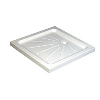 Non-Branded Slimline Square Shower Tray White 760x760x55mm