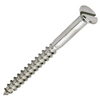 Non-Branded Stainless Steel A2 Countersunk Slotted Woodscrews 3.5 x 40mm Pack of 200