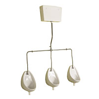 Non-Branded Three-Bowl Urinal Set With China Auto Cistern