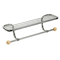 Non-Branded Towel Rail / Shelf Polished Chrome 500x155x150mm