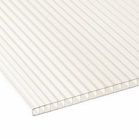 Non-Branded Twinwall Polycarbonate Sheet 2.5m x 10 x 700mm Pack of 5