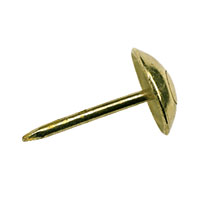 Non-Branded Upholstery Pins Brassed 1.2 x 13mm Pack of 100