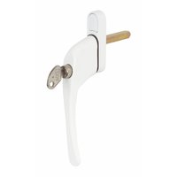 Non-Branded UPVC Window Handle White Spindle 40mm