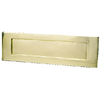 Non-Branded Victorian Letter Plate Polished Brass 254 x 75mm
