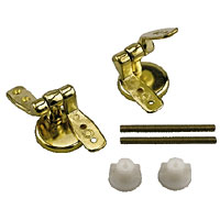 Non-Branded Wooden Seat Hinge Kit Polished Brass