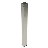 Non-Branded Worktop Leg 870mm Satin Steel